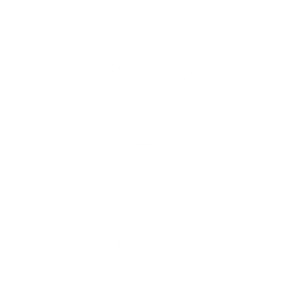 Monoline Robot Head Logo #ffffff