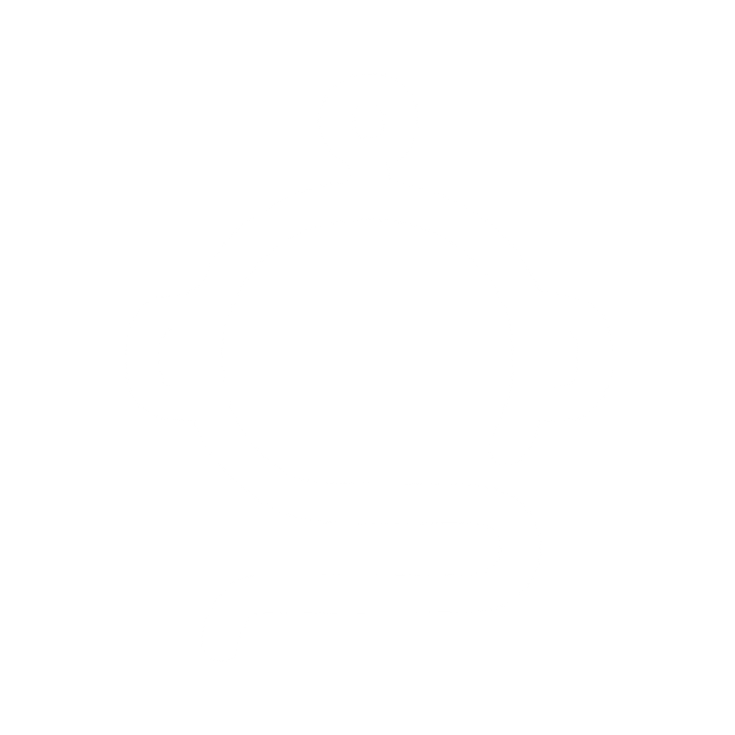 Monoline Robot Head Logo #ffffff