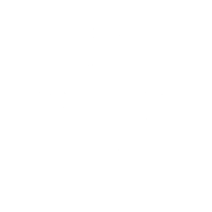 Monoline Robot Head Logo #ffffff