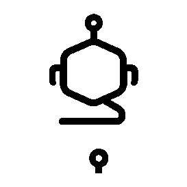 Monoline Robot Head Logo