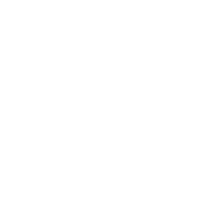 Monoline Robot Head Logo #ffffff