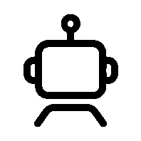 Monoline Robot Head Logo