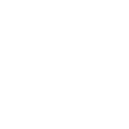 Monoline Robot Head Logo #ffffff