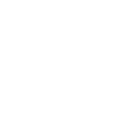 Monoline Robot Head Logo #ffffff