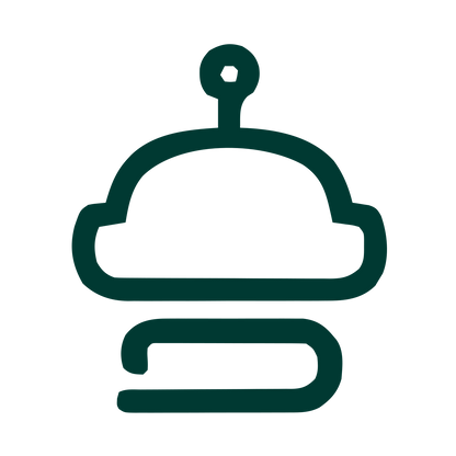 Monoline Robot Head Logo #003932