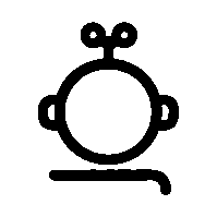 Monoline Robot Head Logo