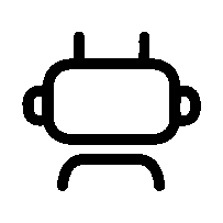 Monoline Robot Head Logo