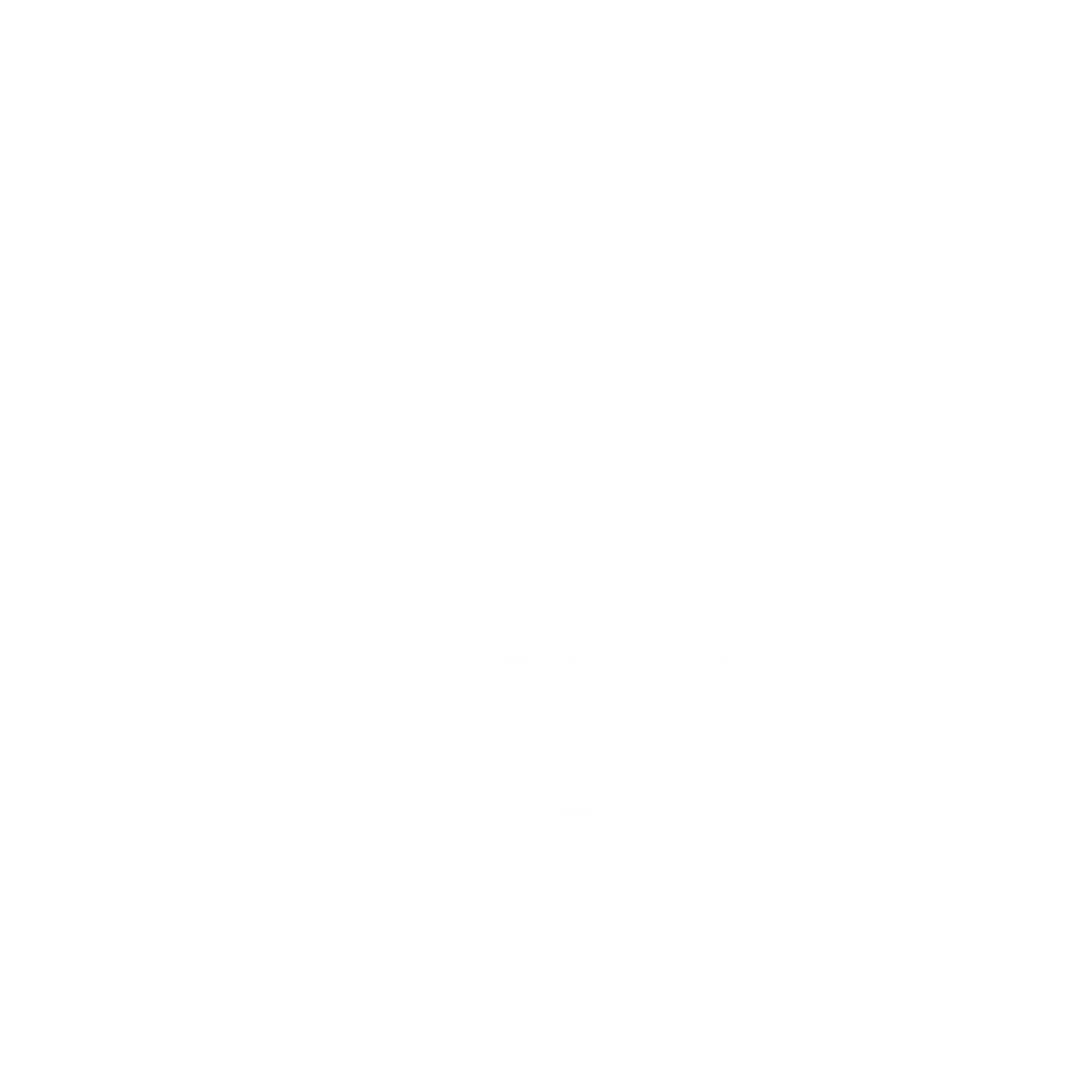 Monoline Robot Head Logo #ffffff