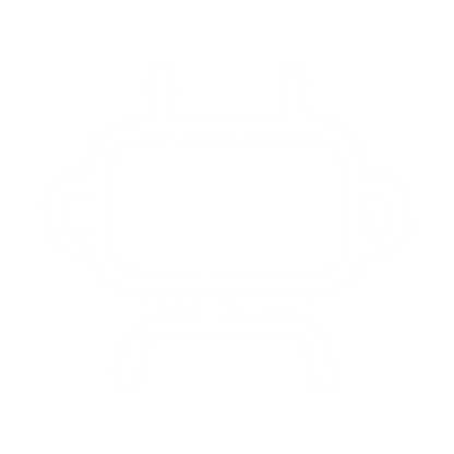 Monoline Robot Head Logo #ffffff