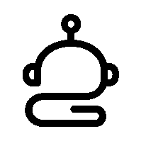 Monoline Robot Head Logo