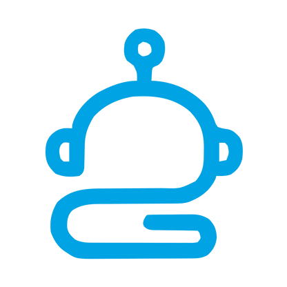 Monoline Robot Head Logo #00a3e4