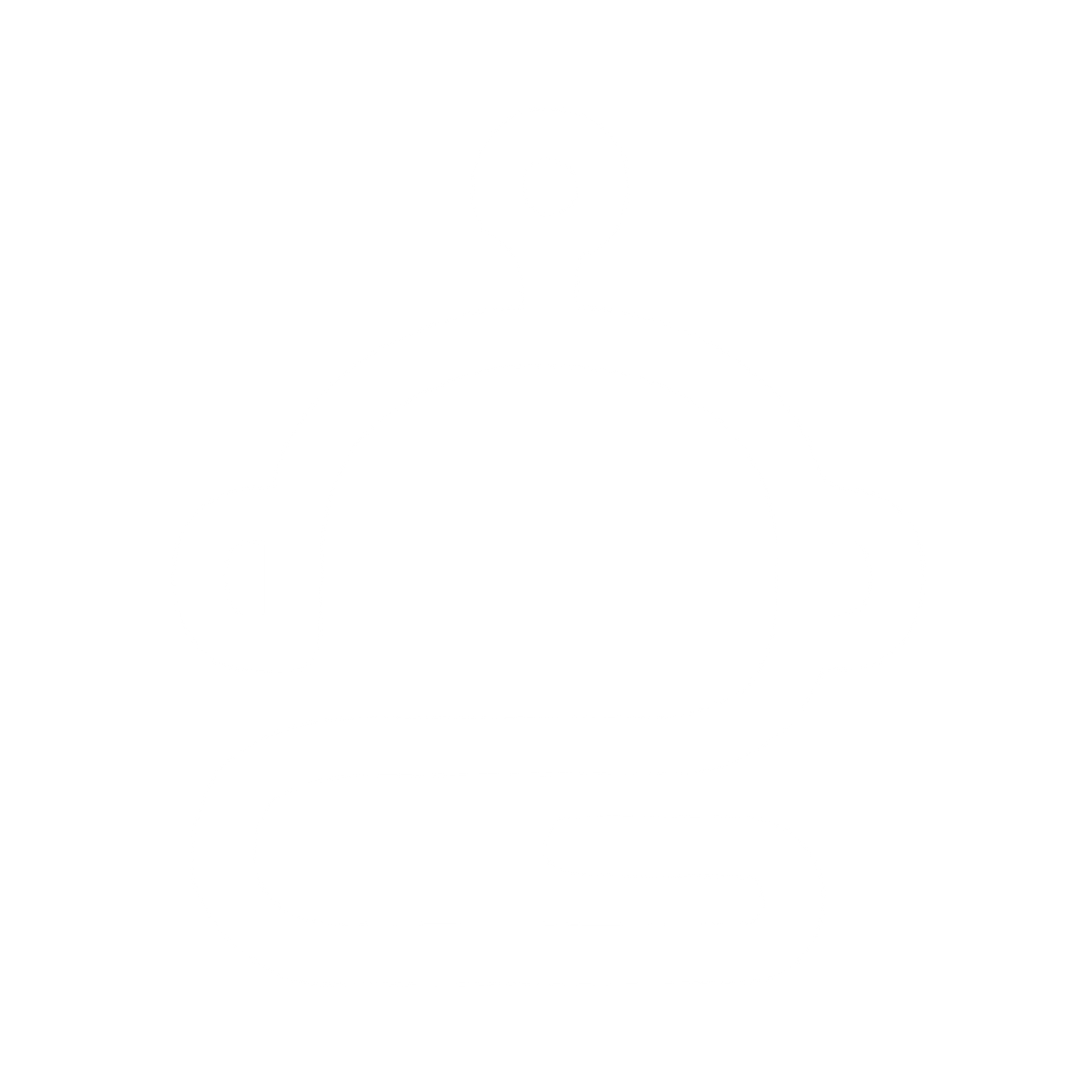 Monoline Robot Head Logo #ffffff