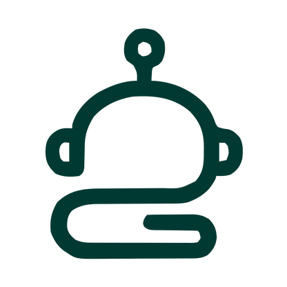 Monoline Robot Head Logo #003932