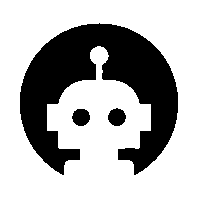 Robot Head Negative Space Logo