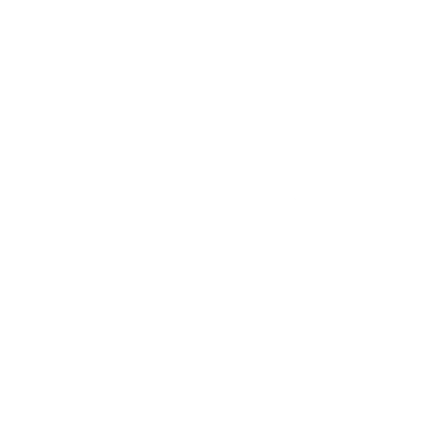 Robot Head Negative Space Logo #ffffff