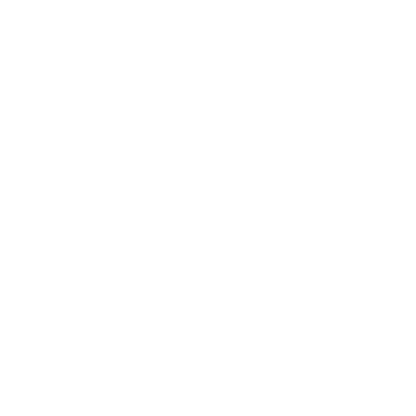 Robot Head Negative Space Logo #ffffff