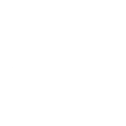 Negative Space Robot Logo #ffffff