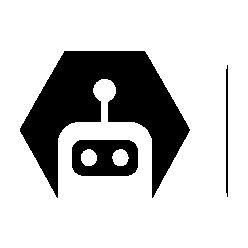 Robot Head Hexagon Logo