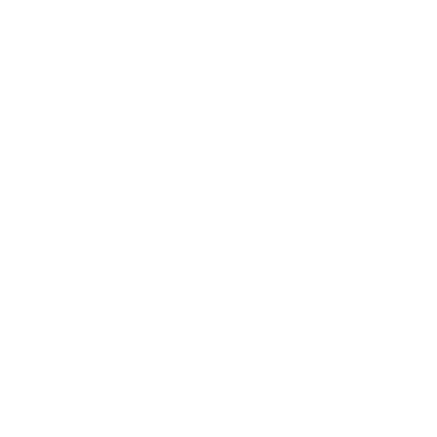 Negative Space Robot Logo #ffffff