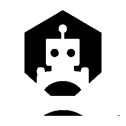 Robot Head Hexagon Logo