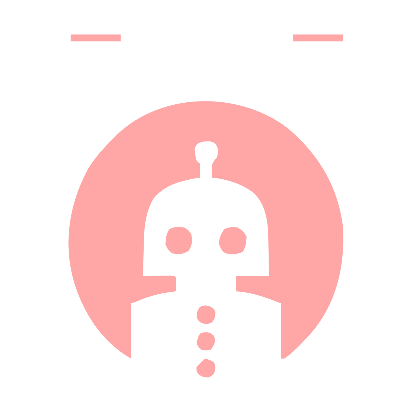 Negative Space Robot Logo #ffa6a6