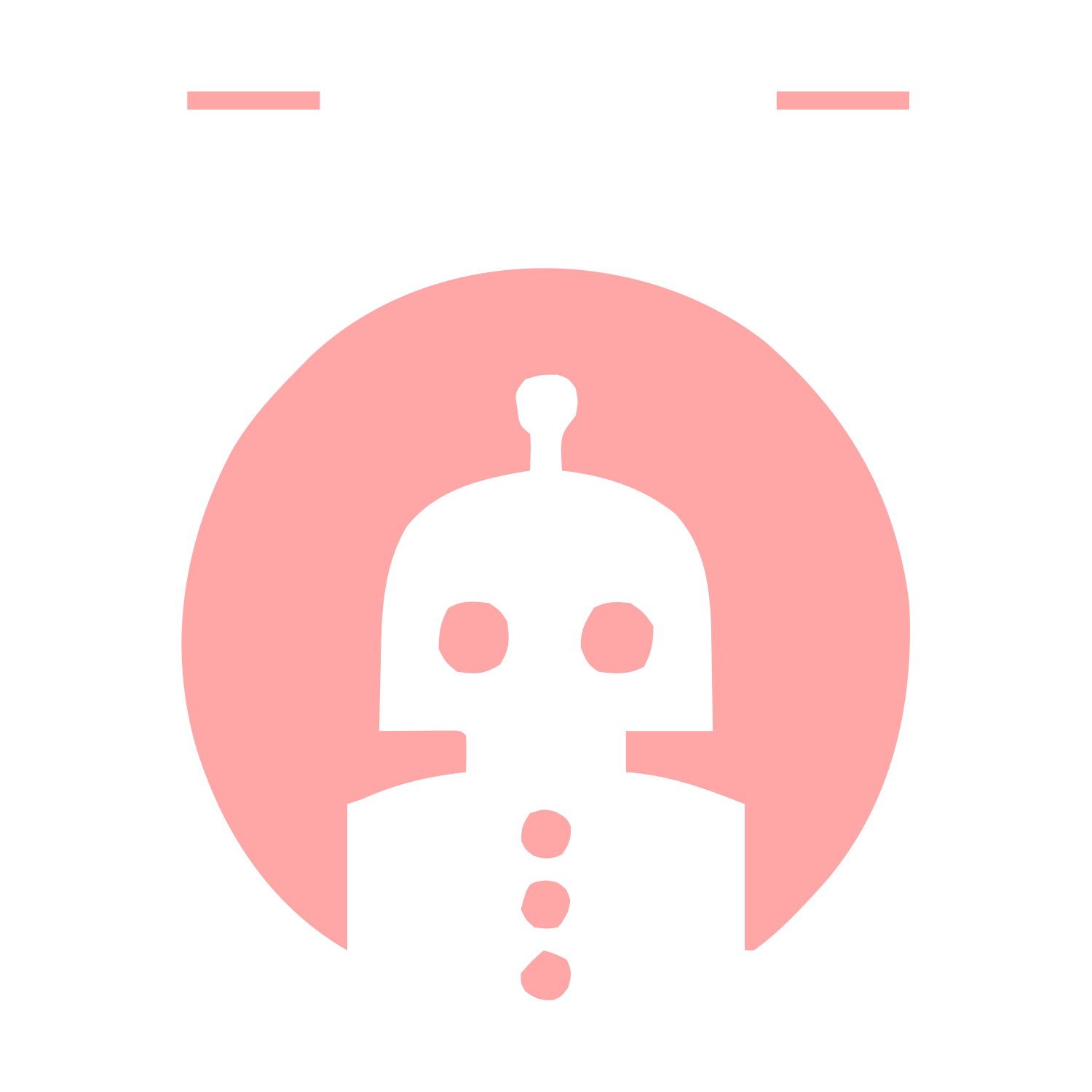 Negative Space Robot Logo #ffa6a6