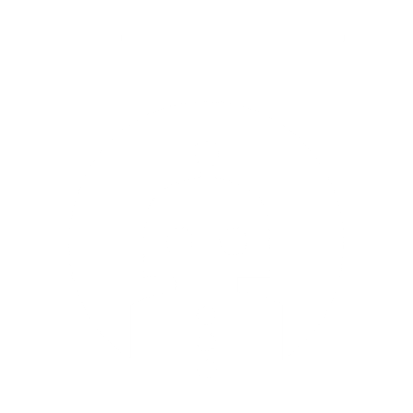 Negative Space Robot Logo #ffffff