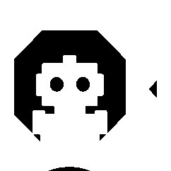 Pixel Robot Head Logo