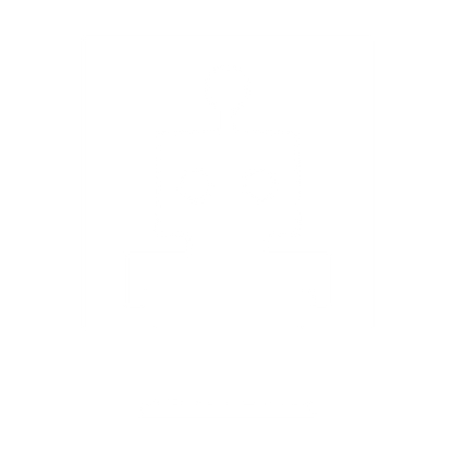 Negative Space Robot Logo #ffffff