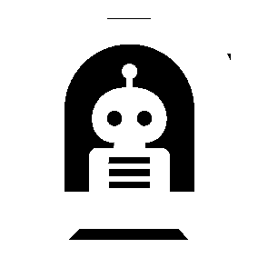 Robot Arch Negative Space Logo