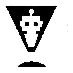 Negative Space Robot Logo