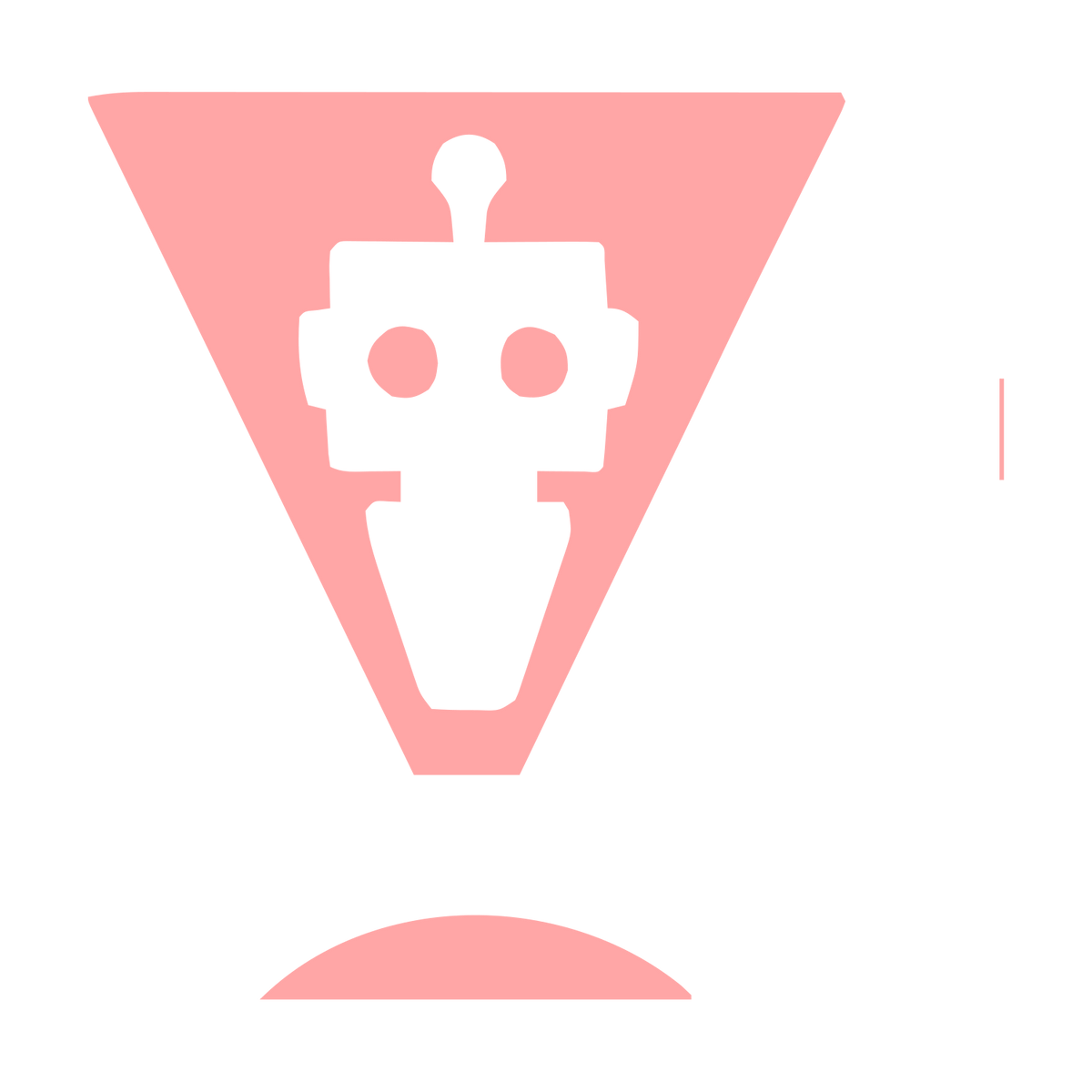 Negative Space Robot Logo #ffa6a6