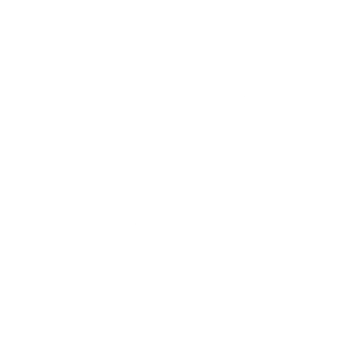 Negative Space Robot Logo #ffffff