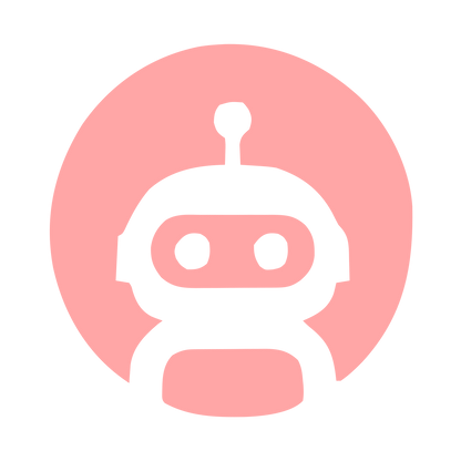Robot Face Circle Logo #ffa6a6