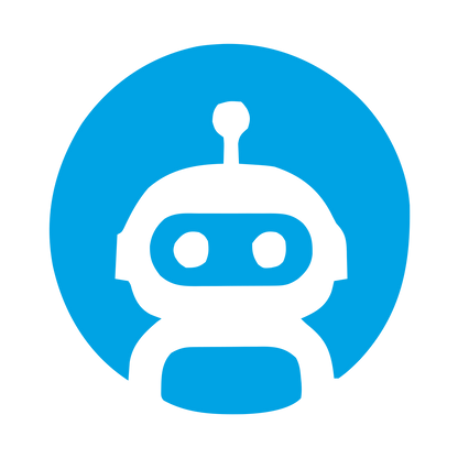 Robot Face Circle Logo #00a3e4