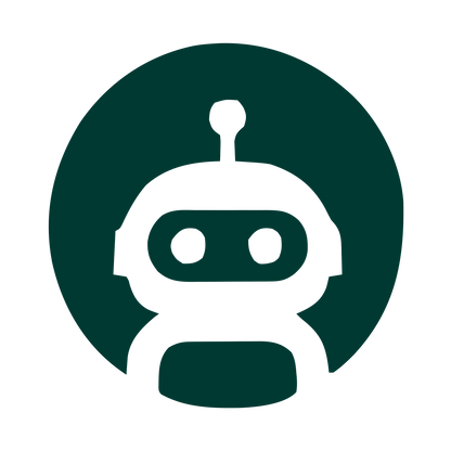 Robot Face Circle Logo #003932