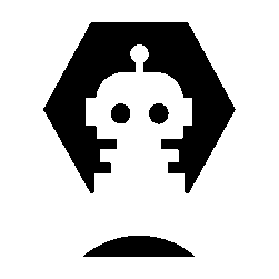Robot Head Hexagon Logo