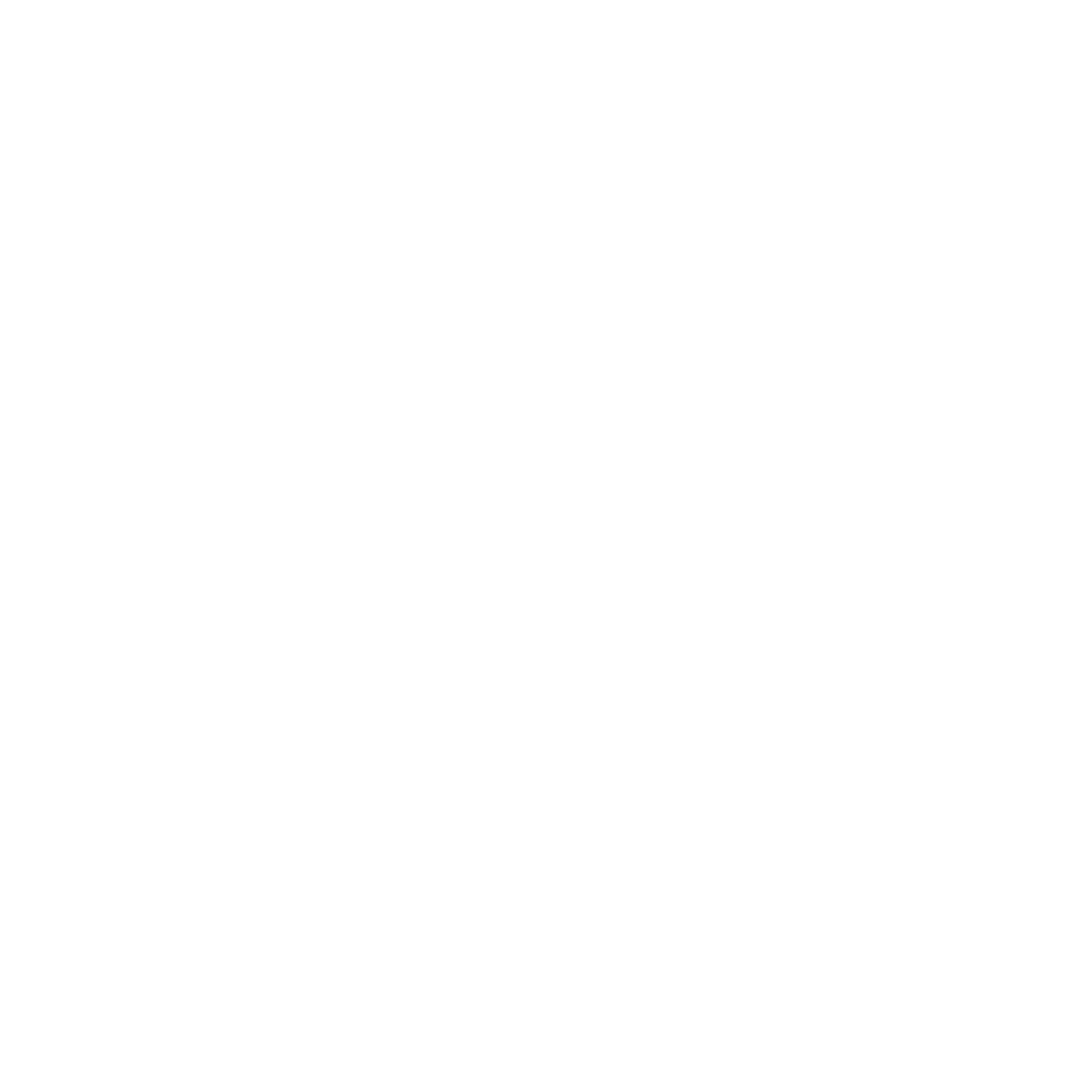 Negative Space Robot Logo #ffffff