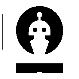 Negative Space Robot Logo