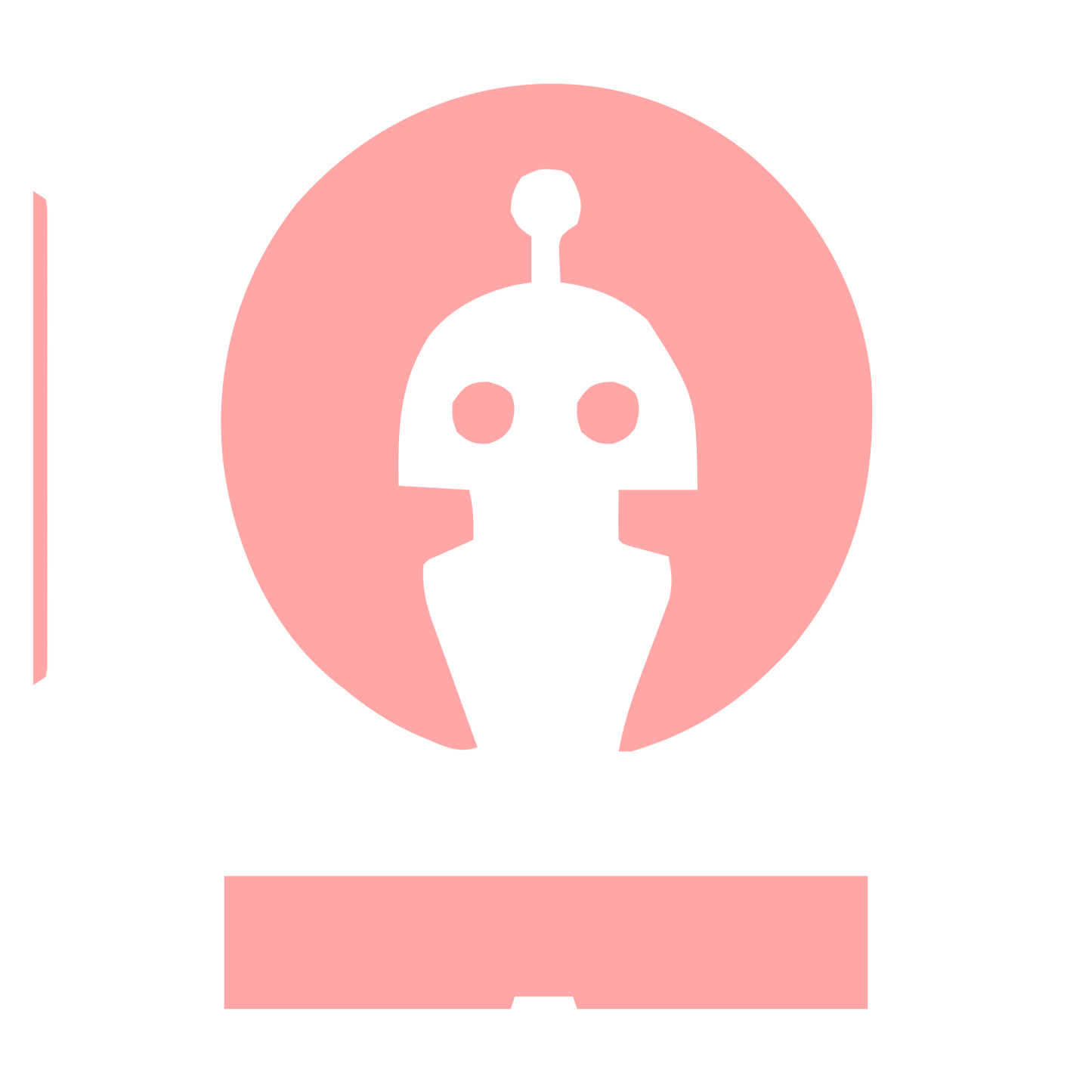 Negative Space Robot Logo #ffa6a6