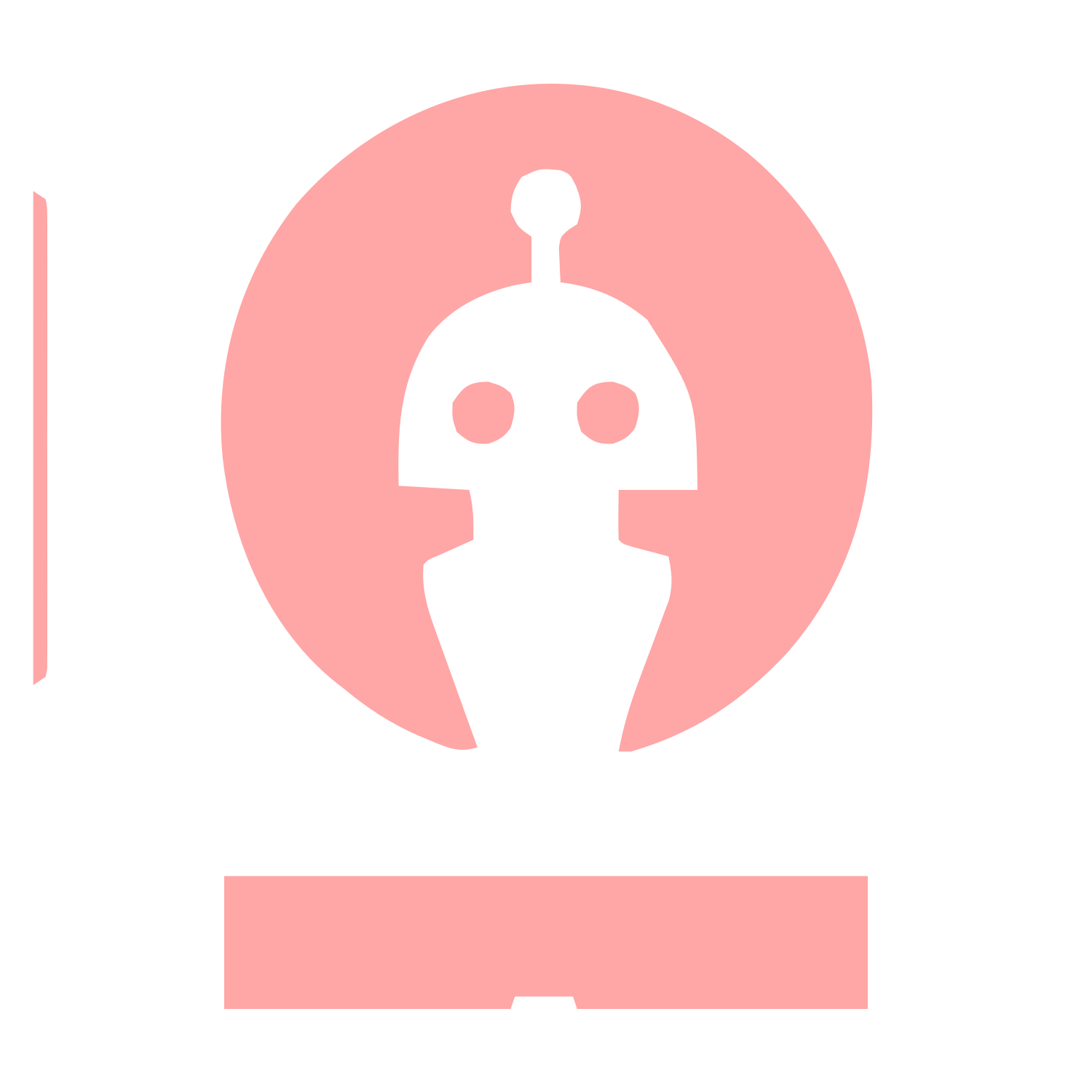 Negative Space Robot Logo #ffa6a6