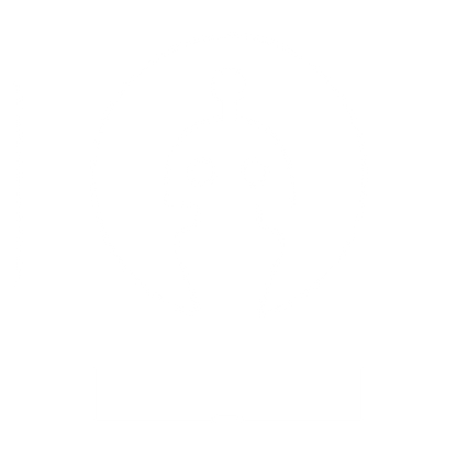 Negative Space Robot Logo #ffffff