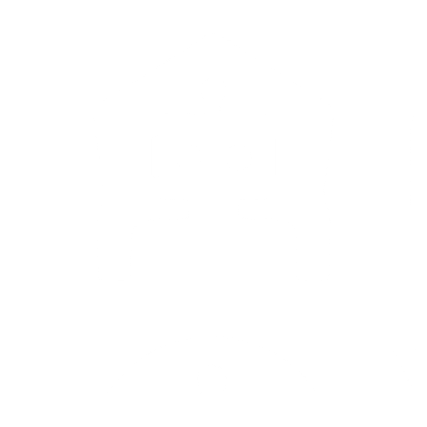 Robot House Negative Space Logo #ffffff
