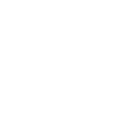 Robot House Negative Space Logo #ffffff