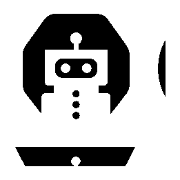 Robot Negative Space Logo