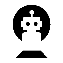 Robot Circle Negative Space Logo