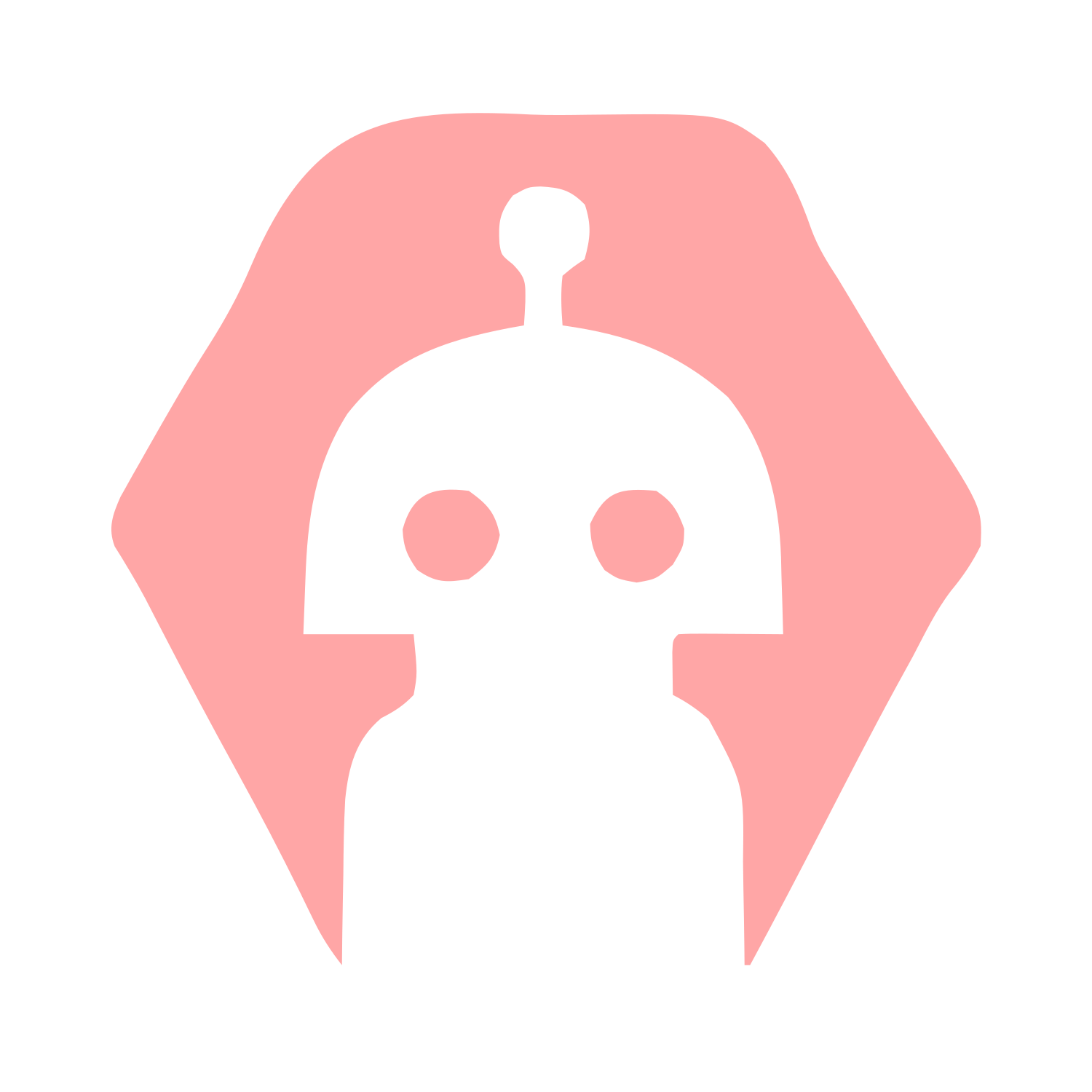 Negative Space Robot Logo #ffa6a6
