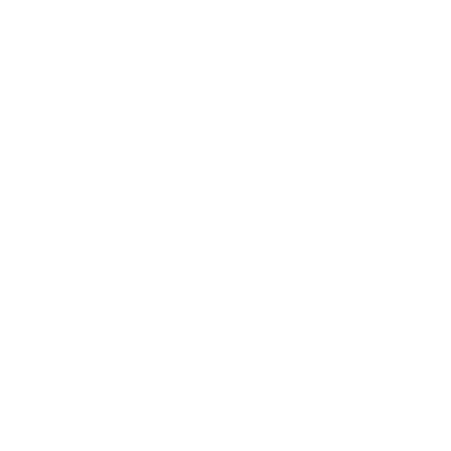 Negative Space Robot Logo #ffffff
