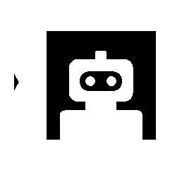 Negative Space Robot Logo