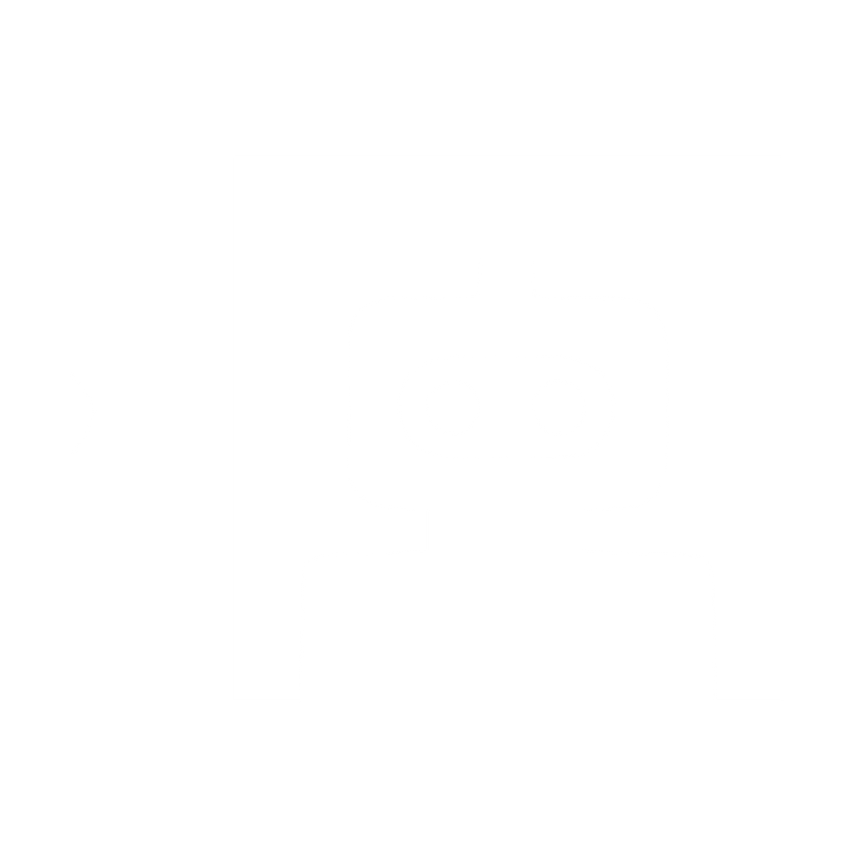 Negative Space Robot Logo #ffffff